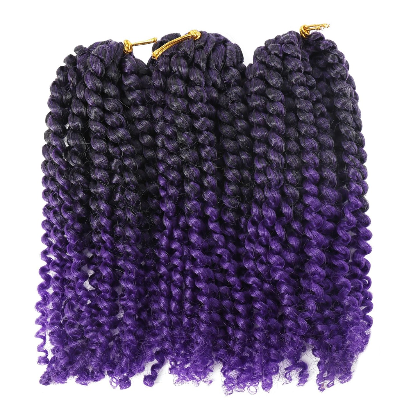 MODERN QUEEN 8 Inch Short Passion Twist Crochet Hair - 9 Bundles Marlybob Kinky Curly Crochet Hair for Black Women and Kids - Water Wave Crochet Braids