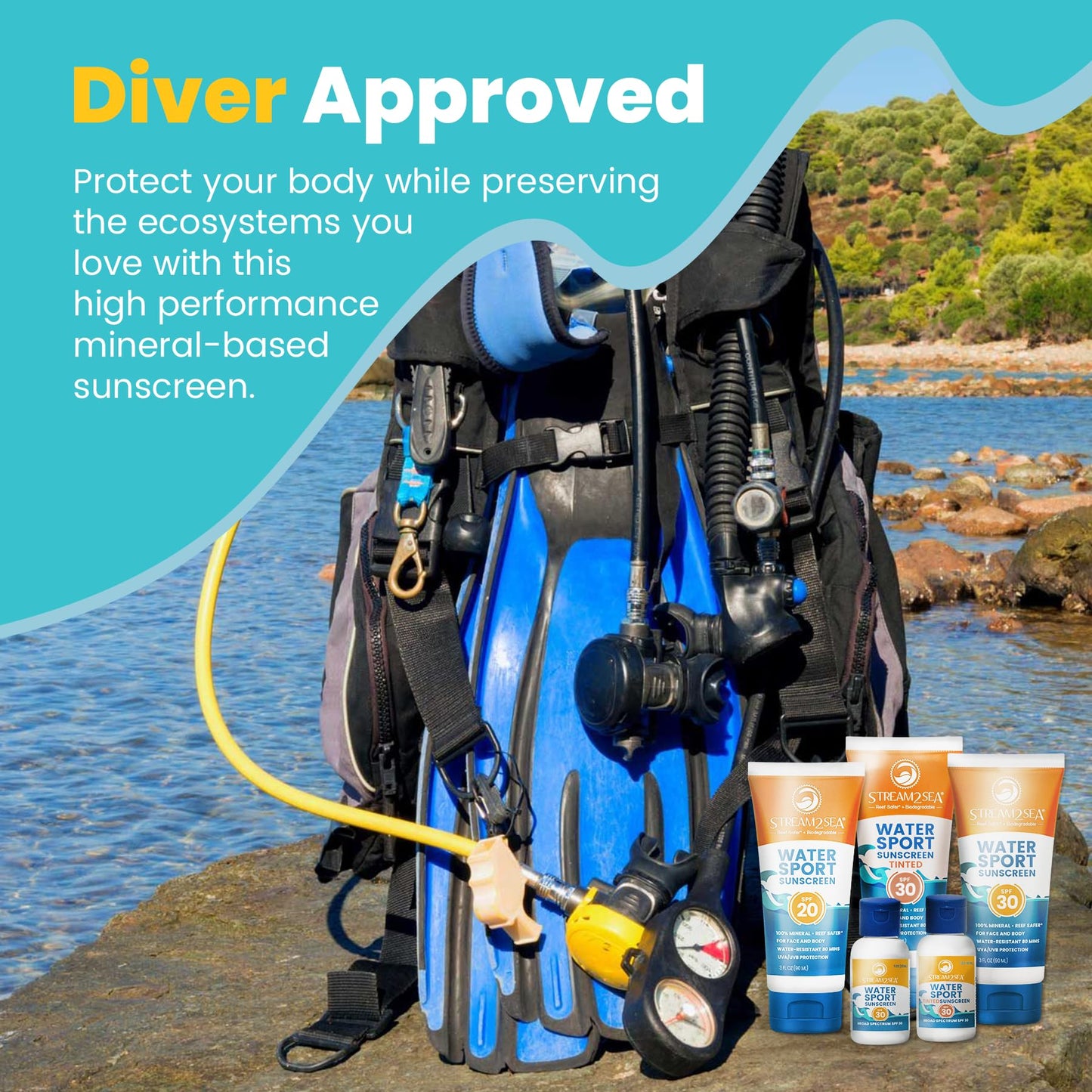 STREAM 2 SEA SPF 20 Mineral Sunscreen Biodegradable and Reef Safe, 3 Fl oz Paraben Free Non Greasy and Moisturizing Mineral Sunscreen For Face and Body Protection Against UVA and UVB