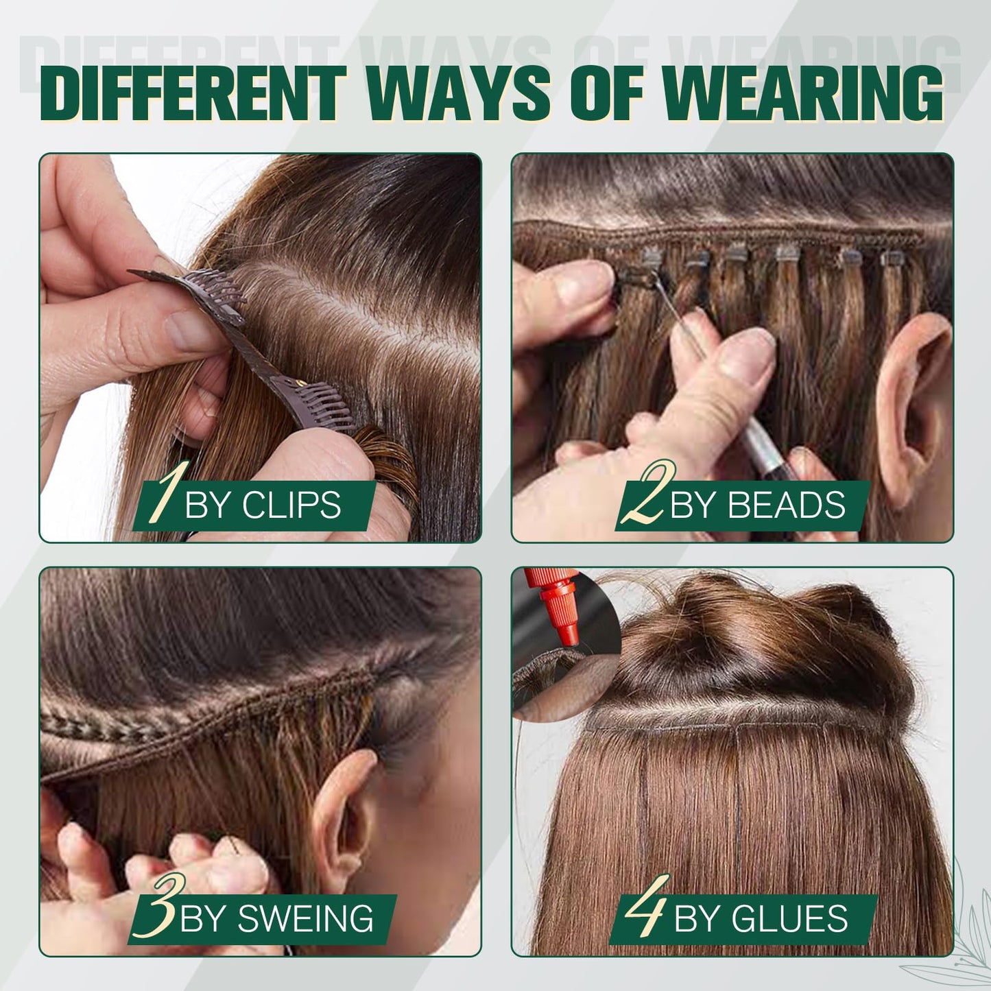 RUNATURE Weft Hair Extensions Human Hair Ombre Blonde Remy Hair Weft Human Hair Extensions Sew in Hair Weft Bundles 12 Inch Ash Blonde Fading to Blonde Balayage Hair Bundles 70.0 grams