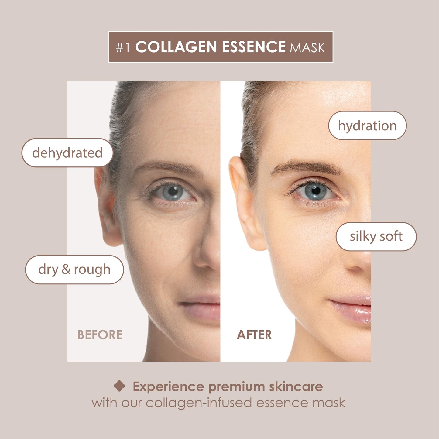 Innerest Original Derma Beauty Collagen Face Masks 24 PK Ultra Soothing Avocado Face Mask Skin Care Sheet Masks Set for Beauty & Personal Care Korean Face Mask