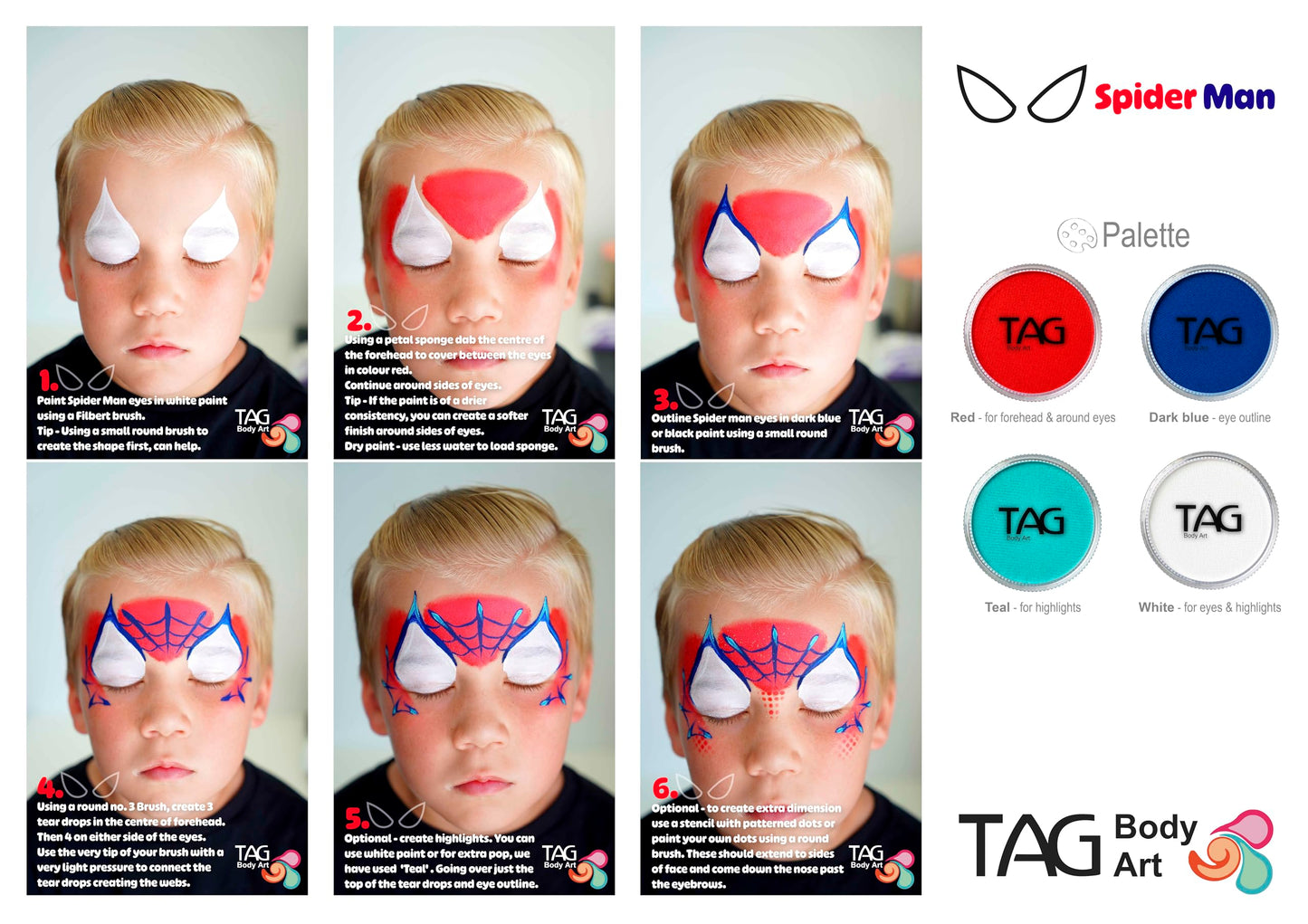 TAG Face and Body Paint - Regular Dark Blue 32gm