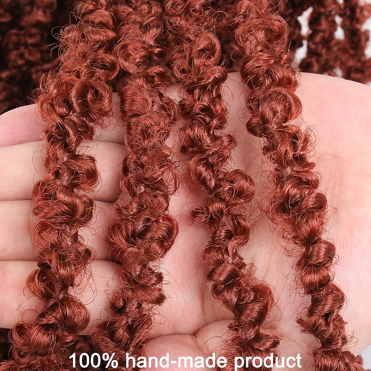 ZRQ Ginger Butterfly Locs 20 Inch Distressed Faux Locs Pre-looped 350 Crochet Locs Synthetic Crochet Braids Soft Locs For Women Extensions (6 Pack 350#)