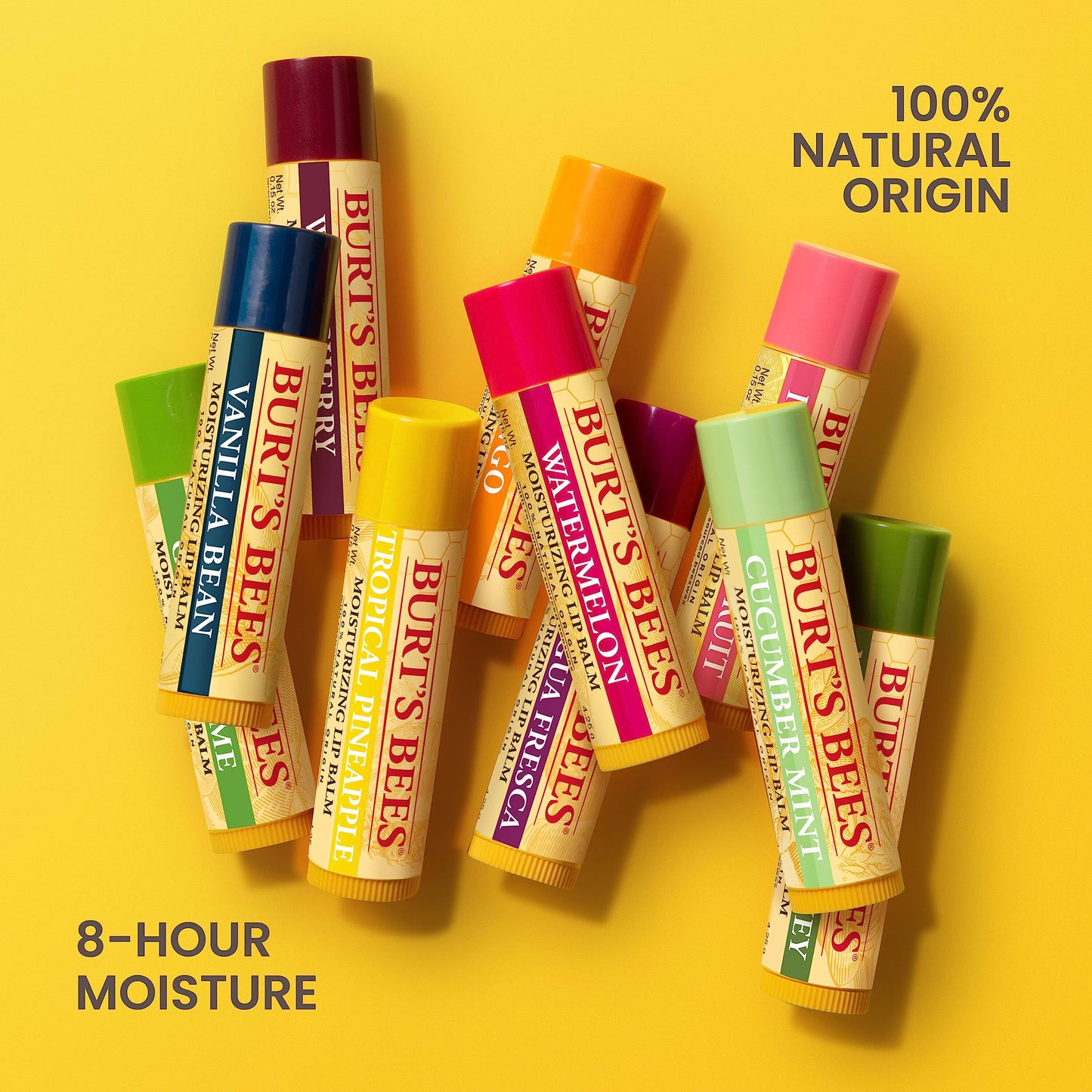 Burt's Bees Beeswax Lip Balm, Lip Moisturizer With Responsibly Sourced Beeswax, Tint-Free, Natural Conditioning Lip Treatment, 1 Tube, 0.15 oz.