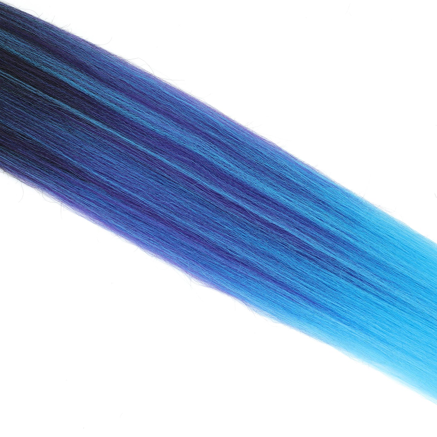 Ombre Pre stretched Braiding Hair, 36 Inch Braid Hair Extensions, 8 packs Multi Color blend braiding hair pre-stretched, Crochet Hair Braiding (36''-8 packs,1b/purple/l.blue)