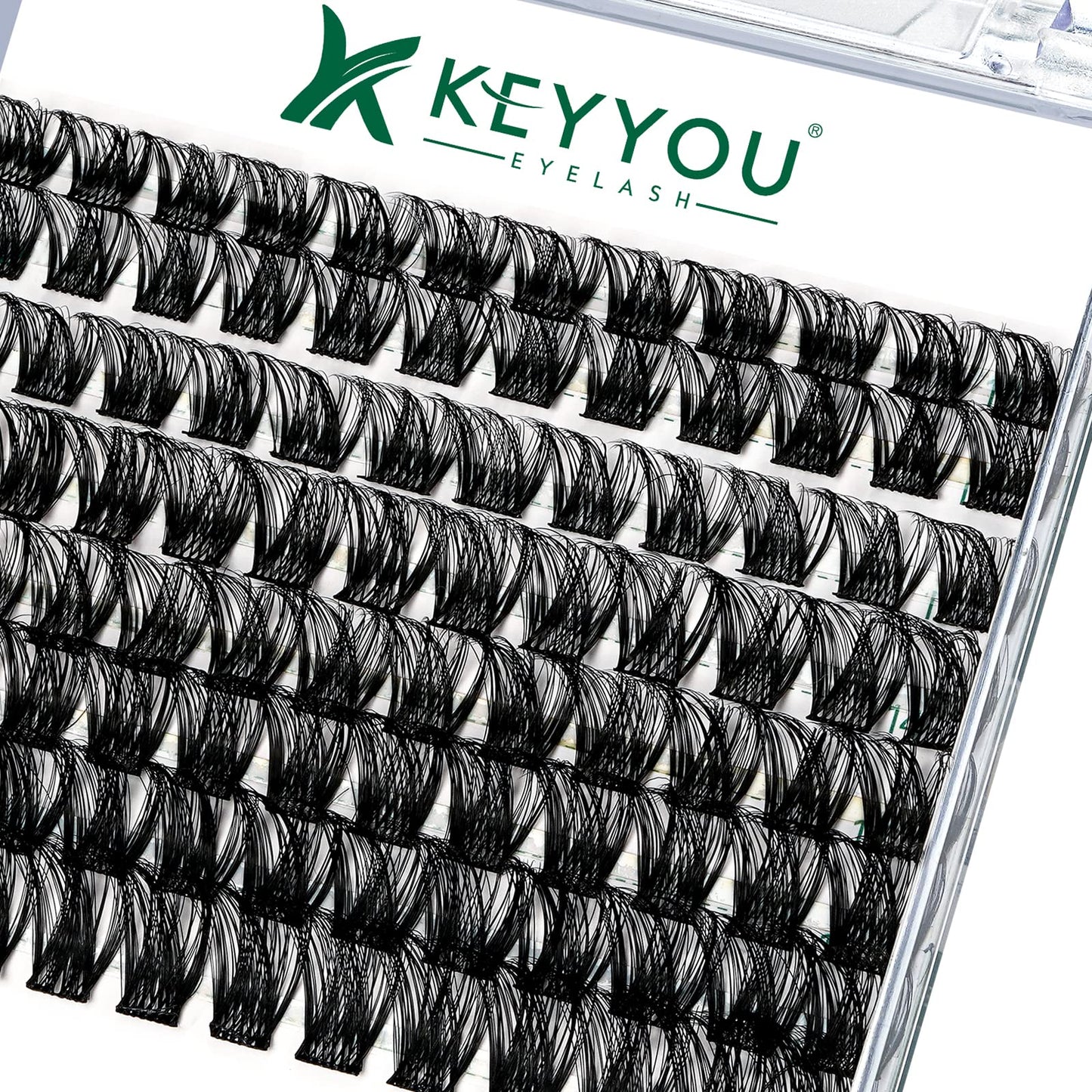 Lash Clusters 96pcs Individual Lashes Y01 D Curl 8-18MIX Cluster Lashes KEYYOU Volume Wispy Lash Extension Soft&Comfortable Easy DIY at Home(Y01,D-8-18MIX)